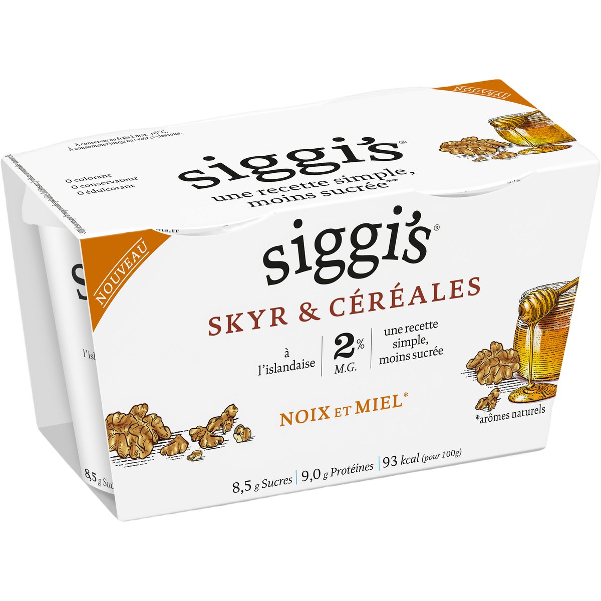 Siggi's Skyr 2% med & ořechy 2×140 g