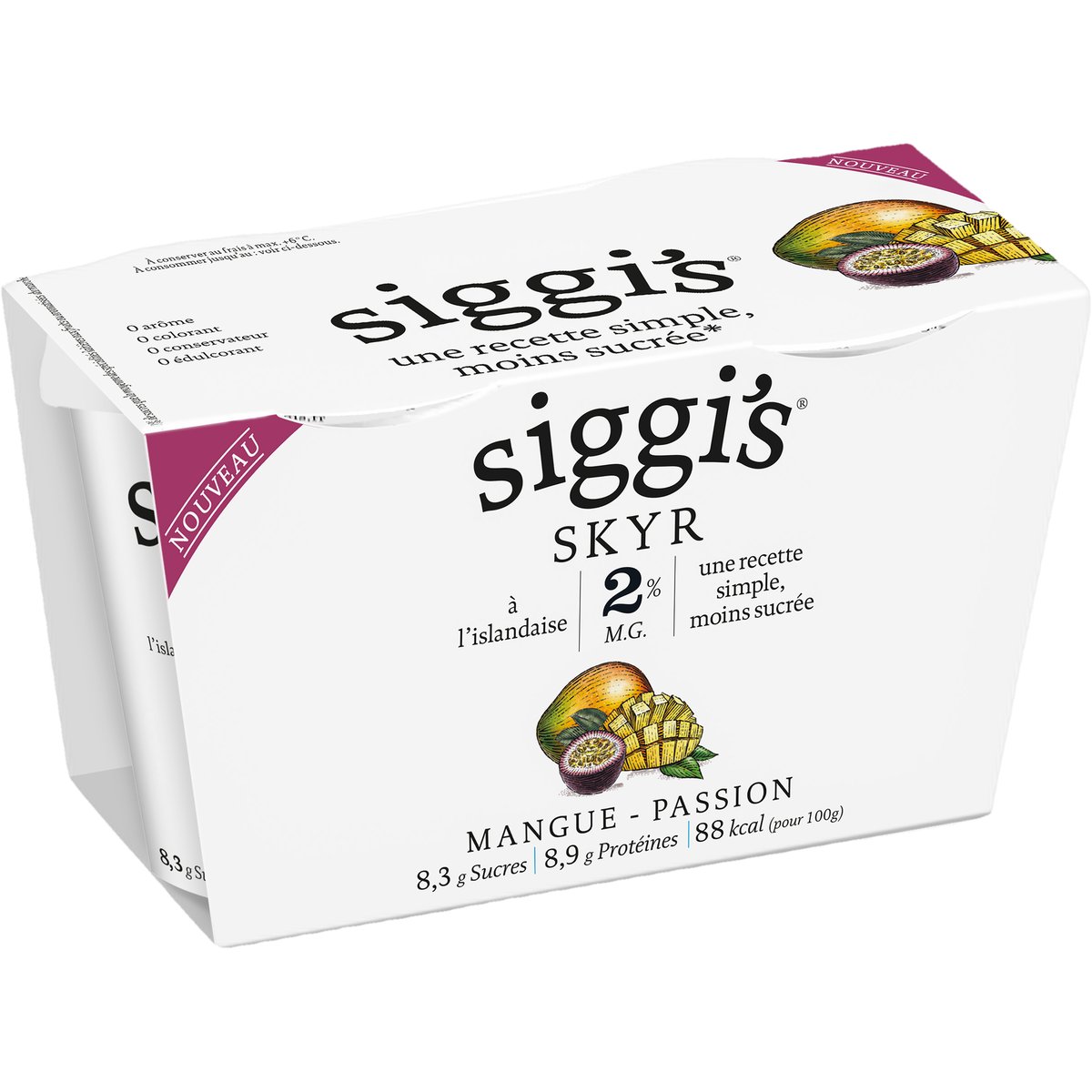 Siggi's Skyr 2% mango & marakuja 2×140 g