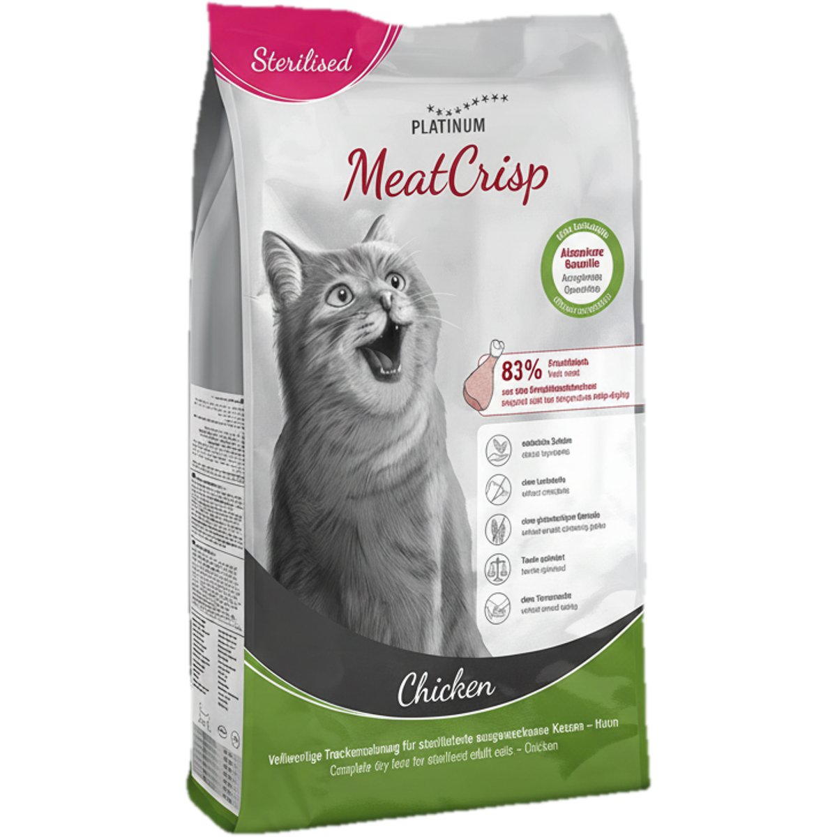 Platinum MeatCrisp Sterilised Chicken krmivo pro kočky