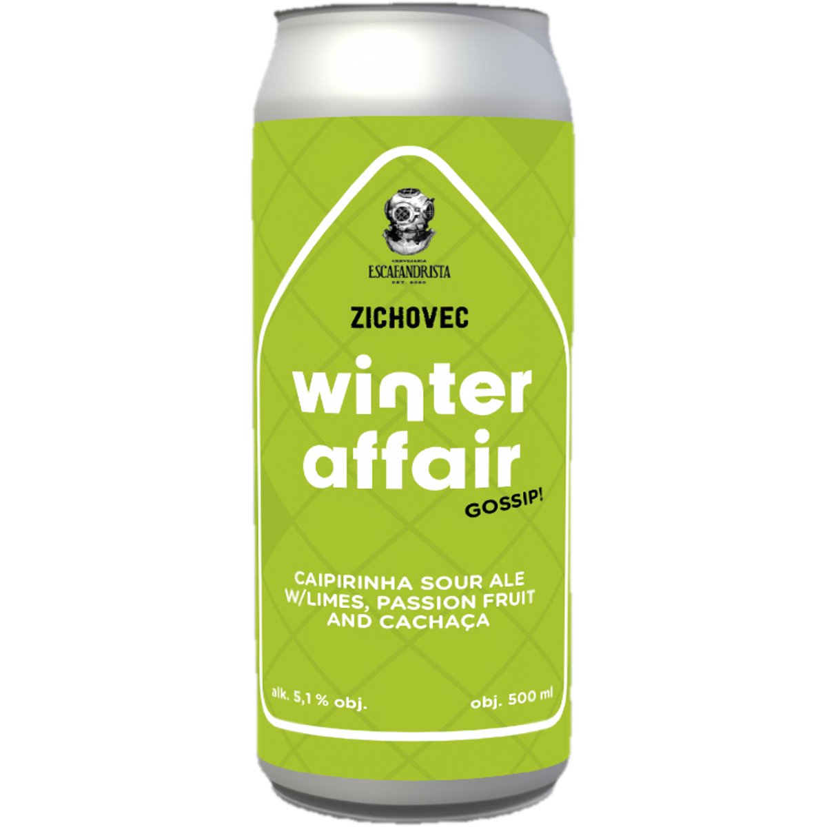 Zichovec Winter Affair Gossip Cervejaria Escafandrista Caipirinha Sour 12 plech
