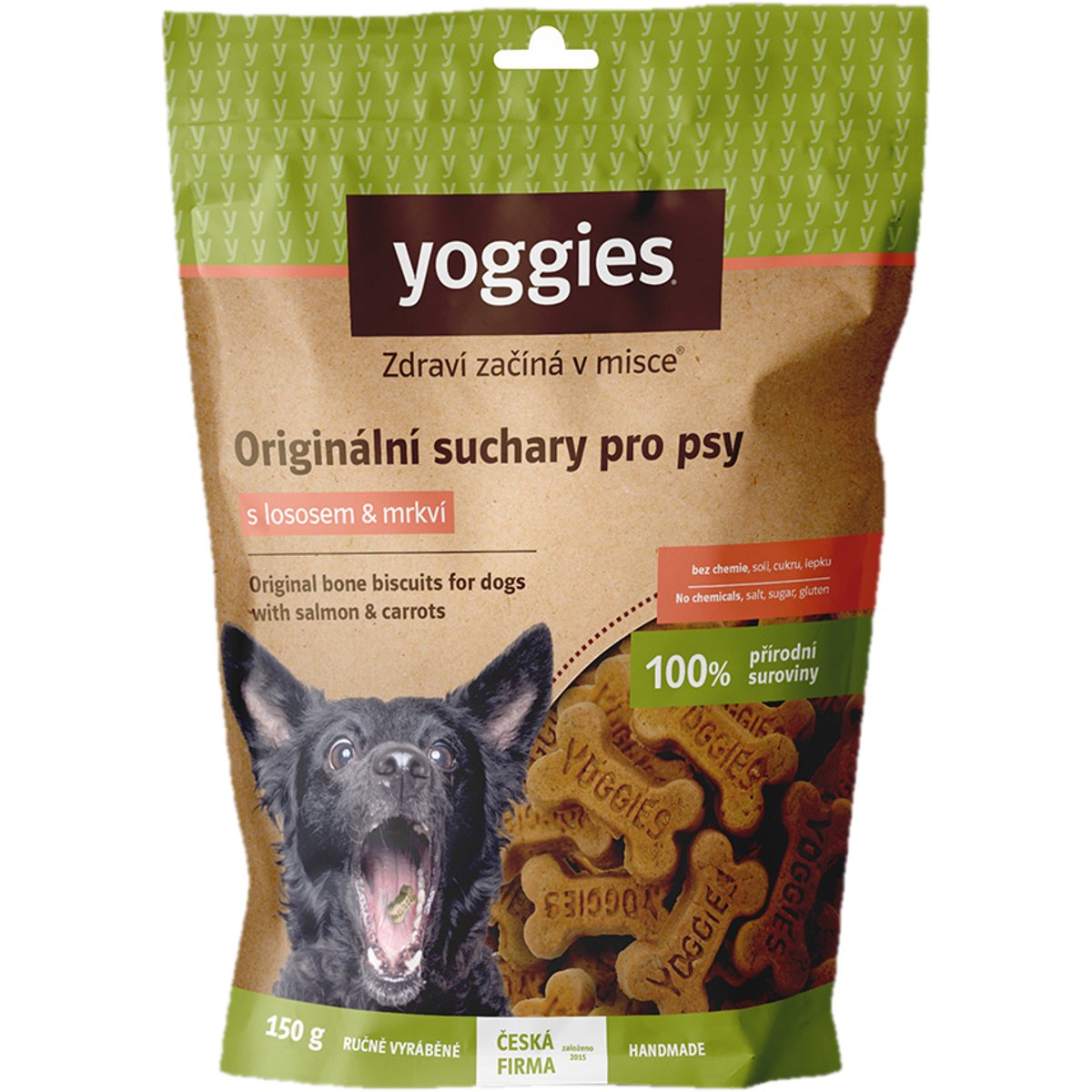 Yoggies suchary s lososem a mrkví 150 g