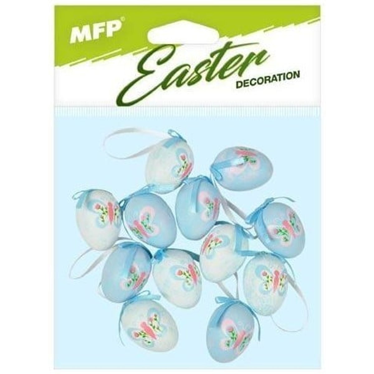 MFP Velikonoční plastová vajíčka – motýlci, 4 cm