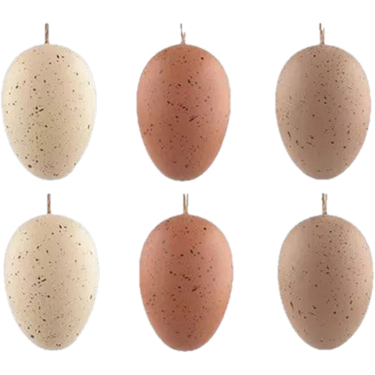 Velikonoční plastová vejce hnědá kropenatá, 6 cm