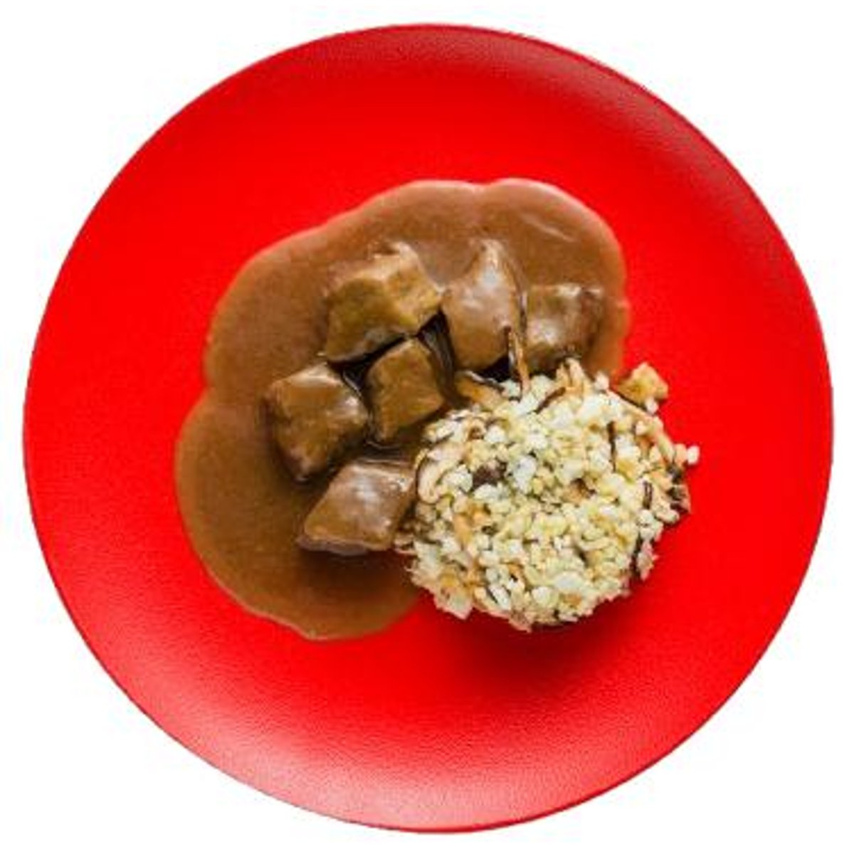 Balanced food Hovězí dušené na česneku, květáková rýže s bulgurem, shitake a žampiony ze Zátiší