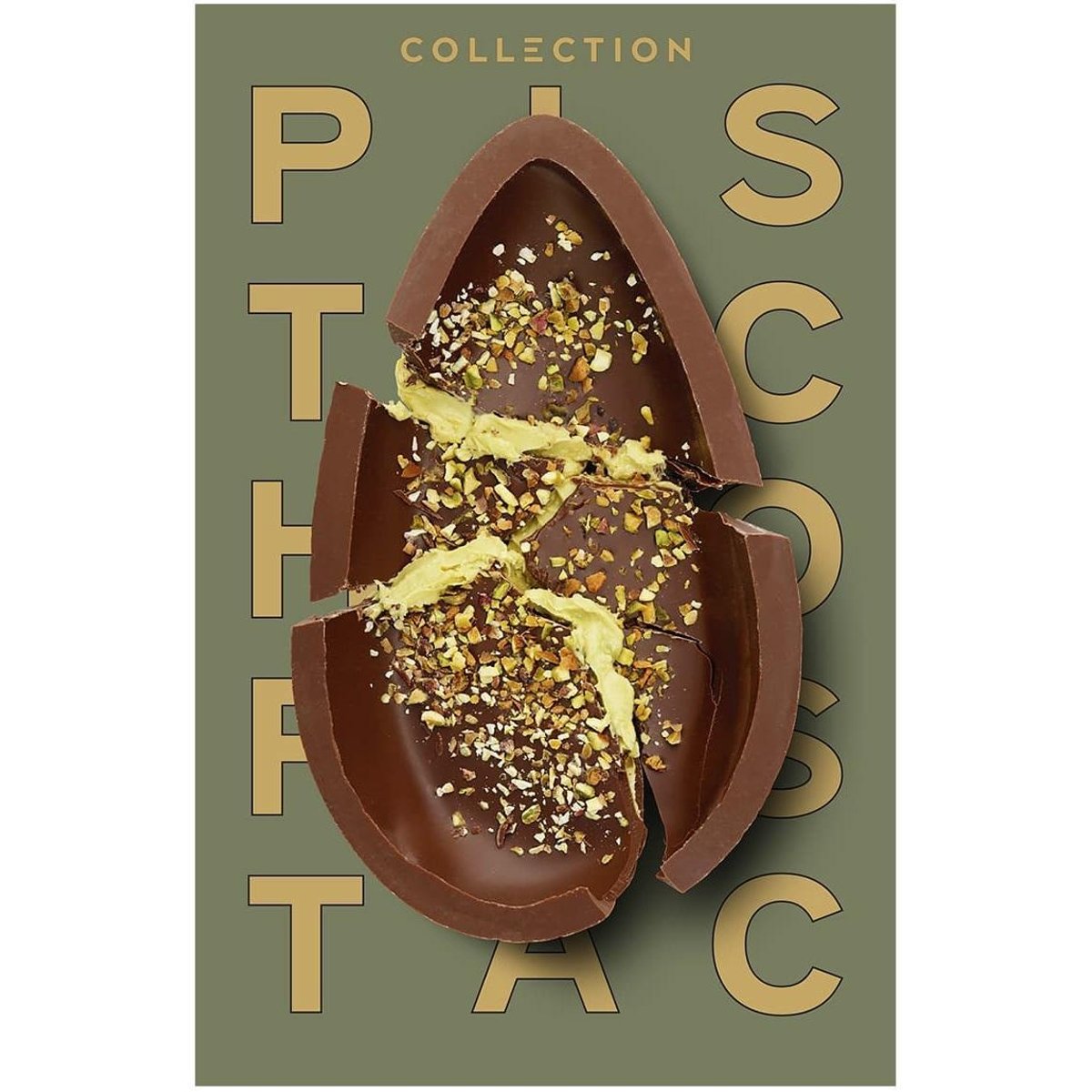 Marks & Spencer Zdobené duté vajíčko z mléčné čokolády s pastou z pistáciových ořechů