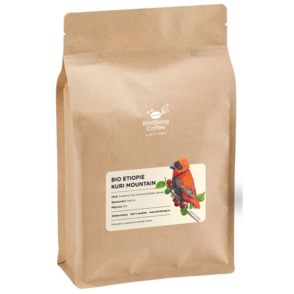 BirdSong Coffee Etiopie Kuri Mountain filtr zrnková káva