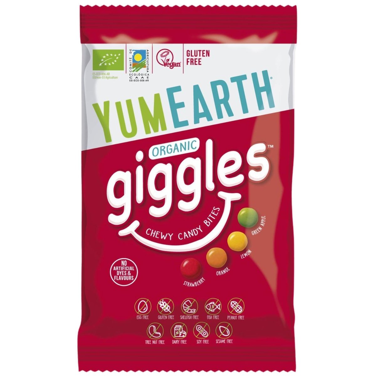 YumEarth BIO Giggles Ovocné dražé bonbony mix příchutí