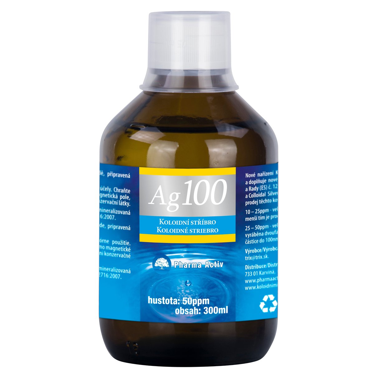 Pharma Activ Koloidní stříbro Ag100 50ppm 300 ml