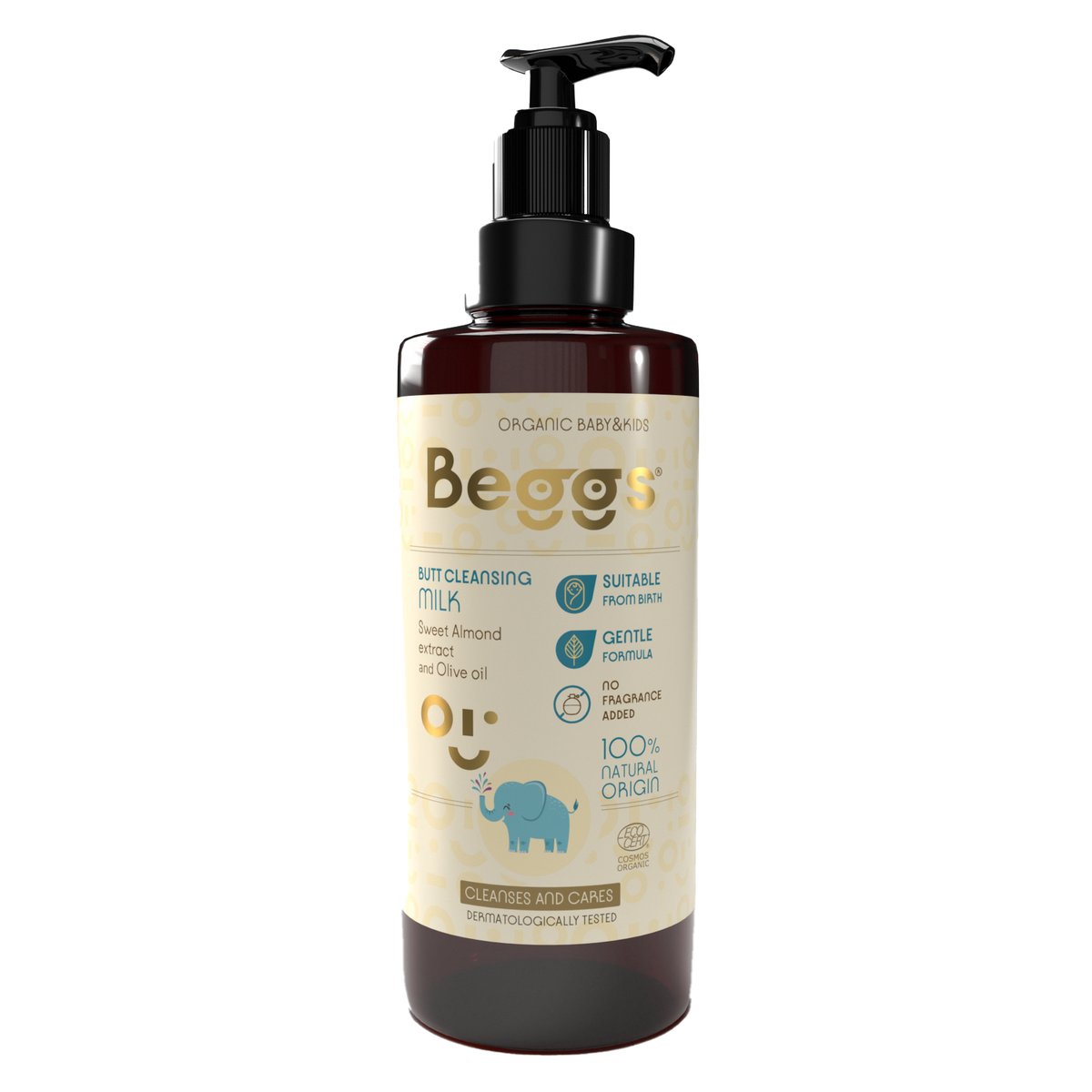 Beggs BIO Čistící mléko na zadeček