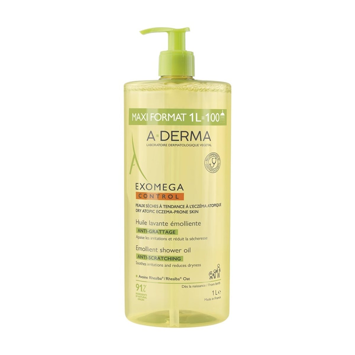 A-DERMA Exomega CONTROL Zvláč.sprchový olej 1000ml