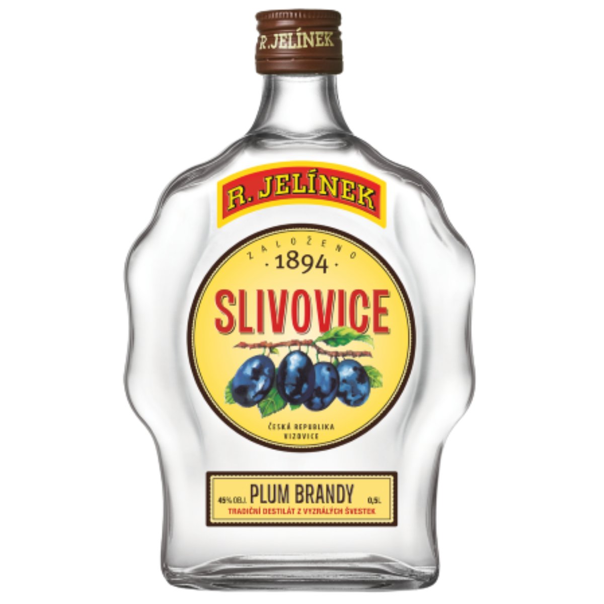 R. JELÍNEK Slivovice 45% obj, Budík