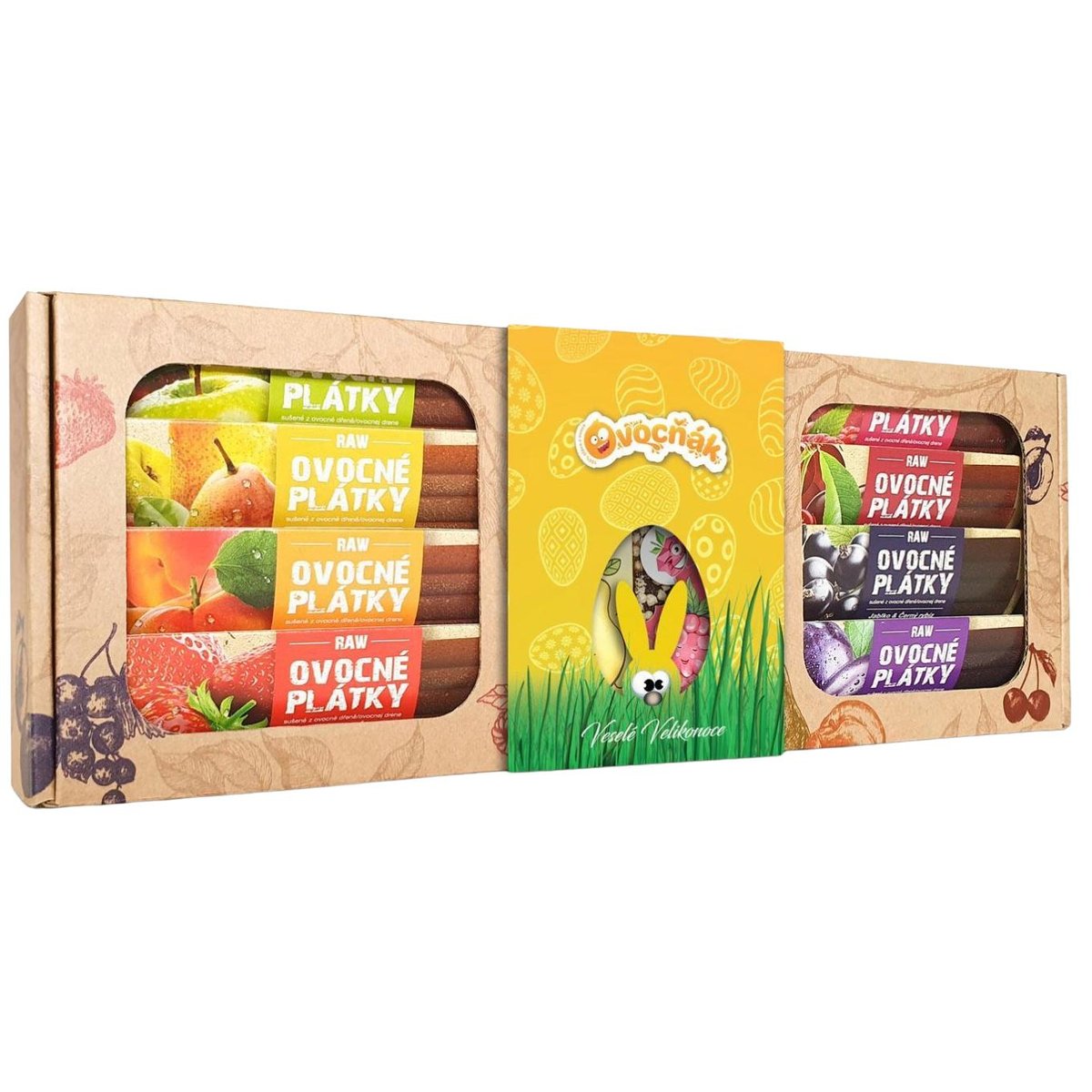 OVOCŇÁK Dárková sada s plátky a pufy 204 g