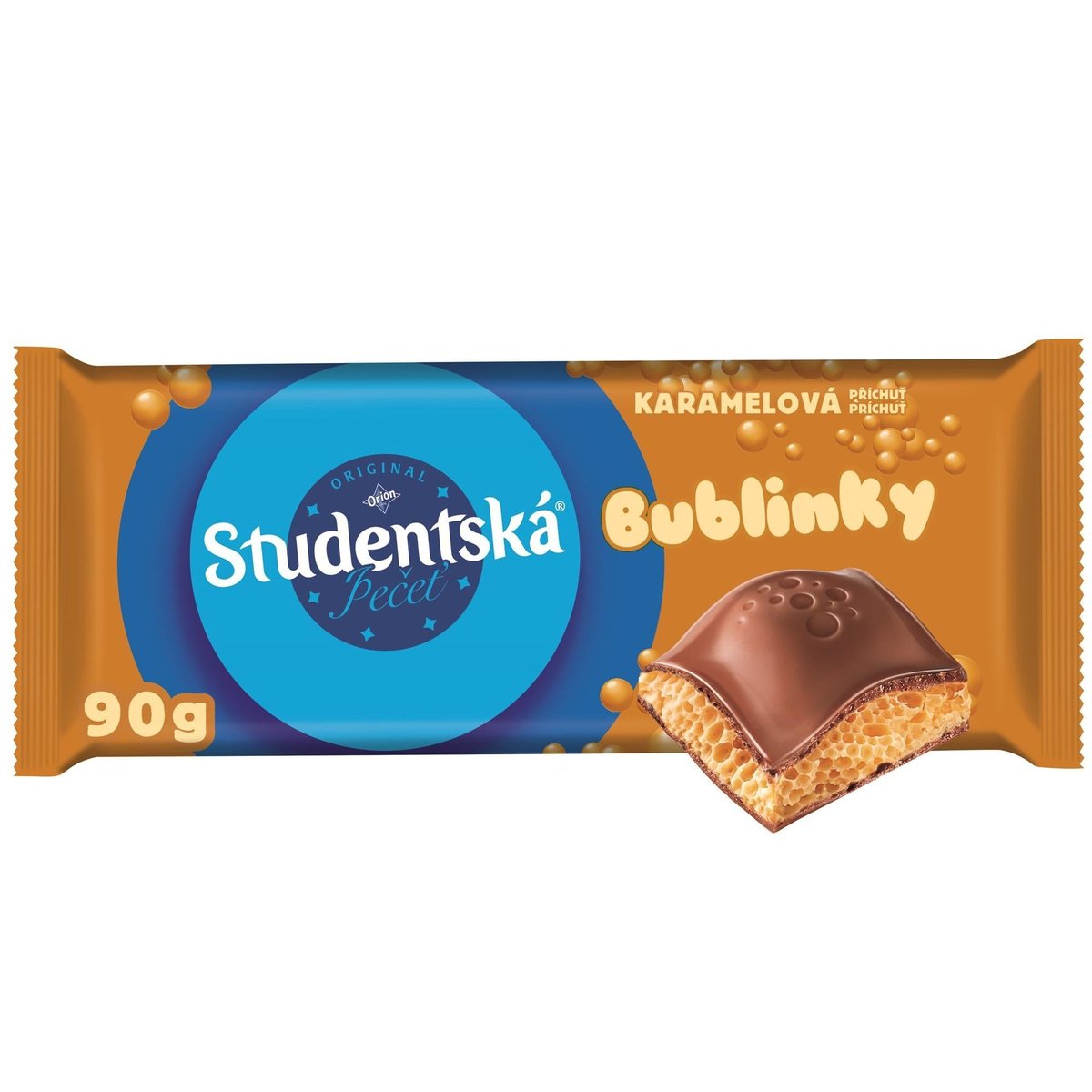 Orion Studentská pečeť Bublinky mléčná a příchuť karamelu