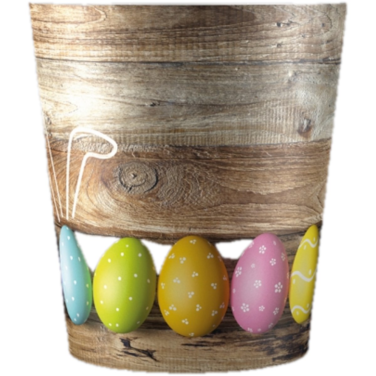 Obal na květník EASTER VEJCE jaro plastový Ø12cm