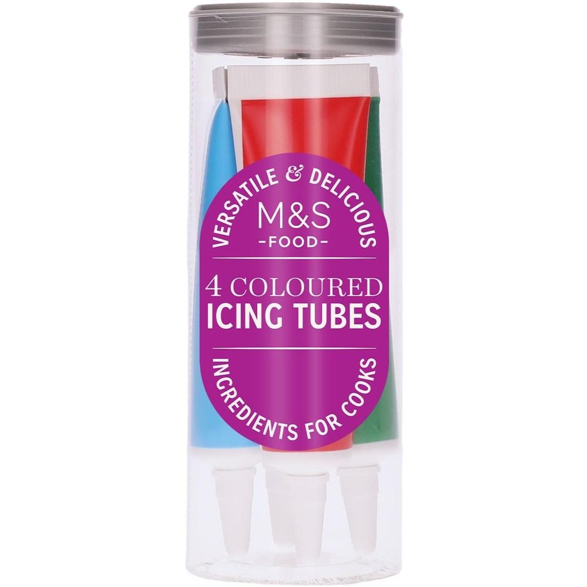 Marks & Spencer Červená, černá, zelená a modrá cukrářská poleva na zdobení