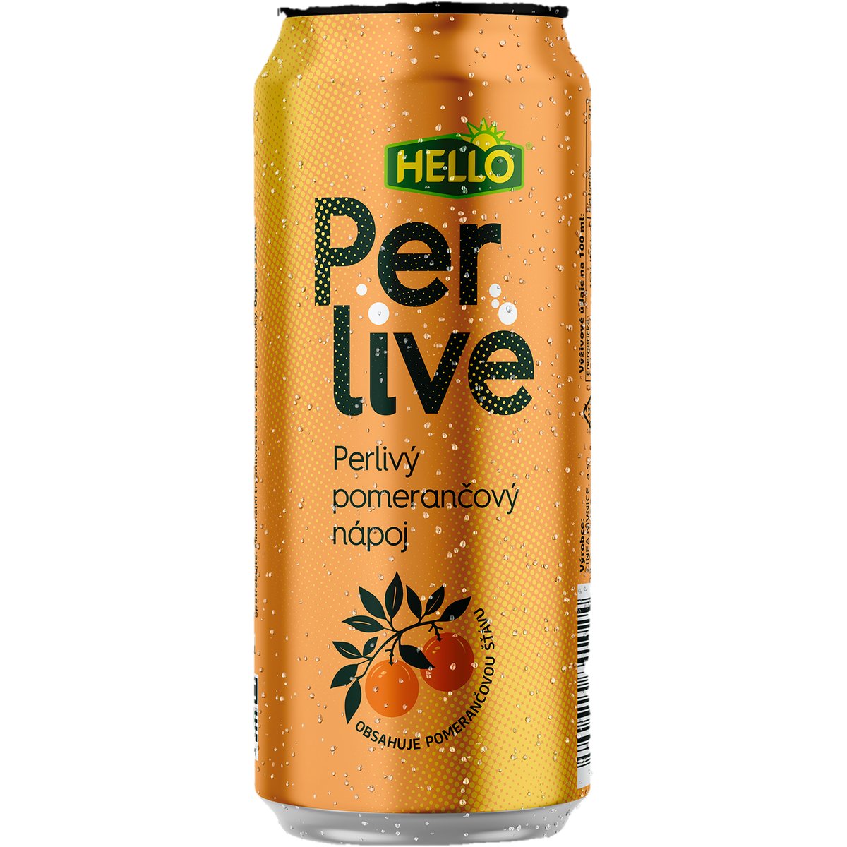Hello Perlivé pomeranč plech