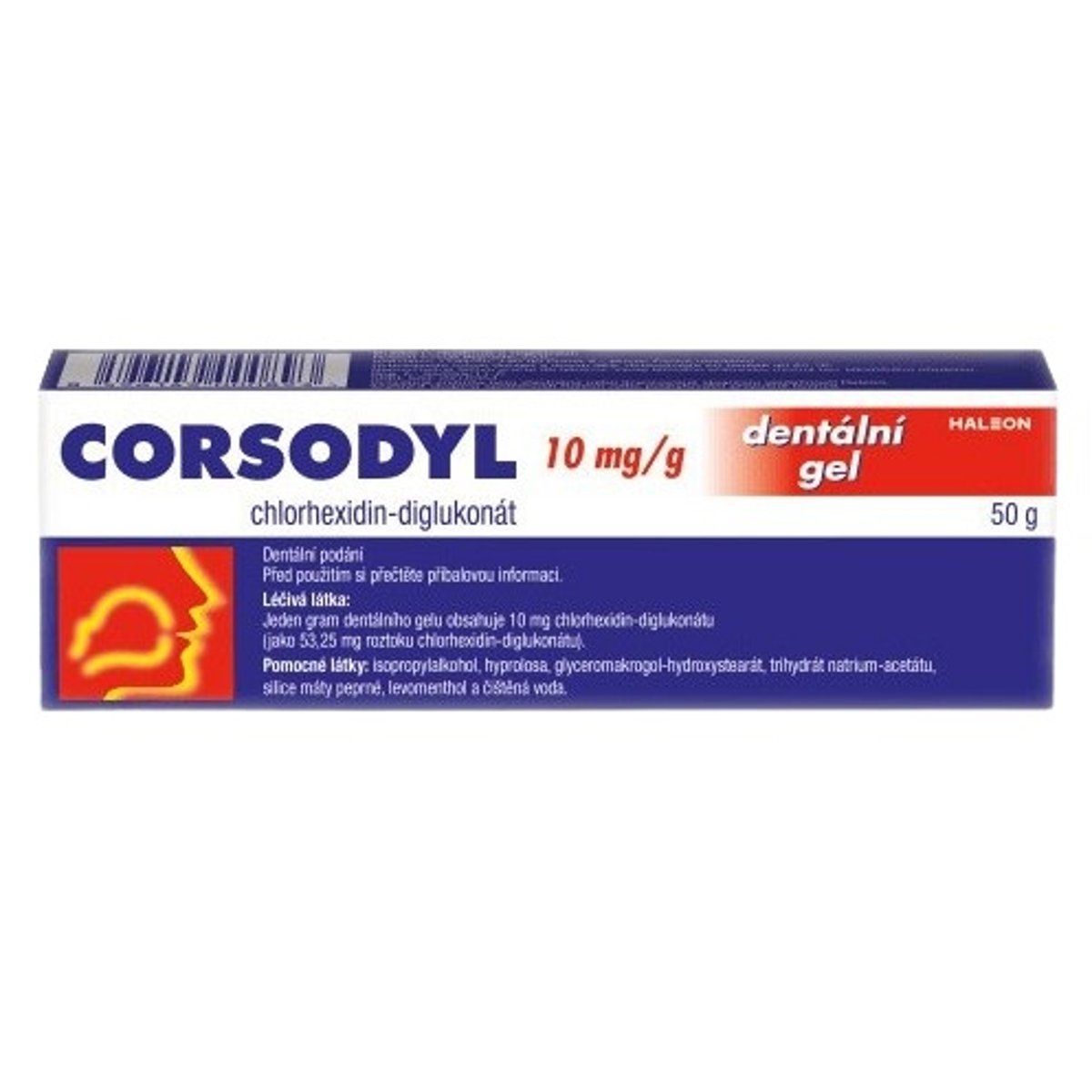 CORSODYL 10MG/G Dentální gel 1X50G