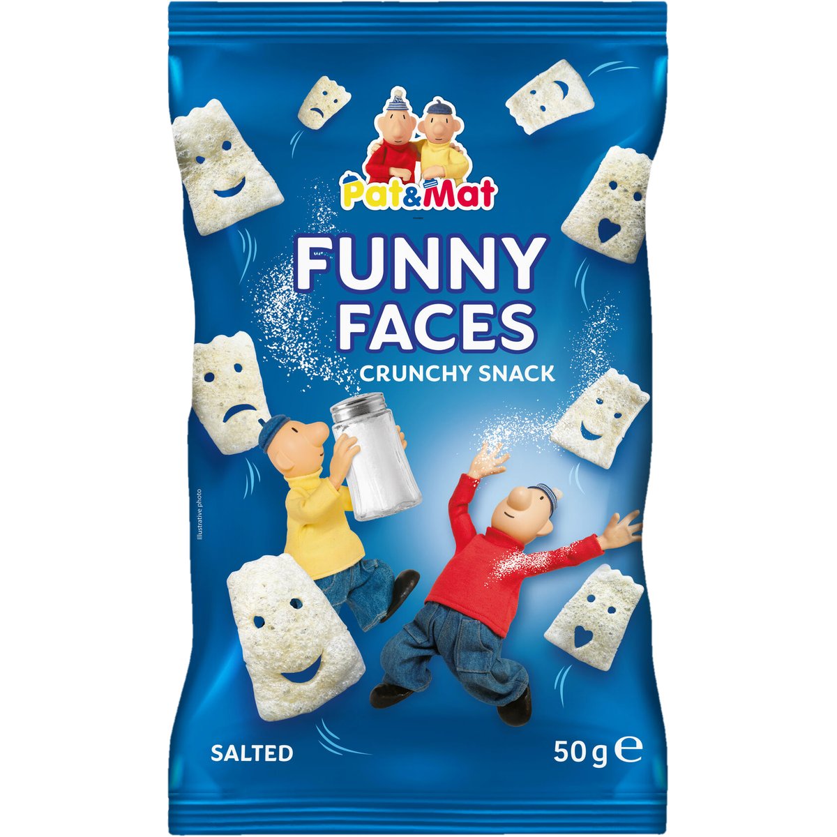 Pat a Mat Funny Faces slaný snack