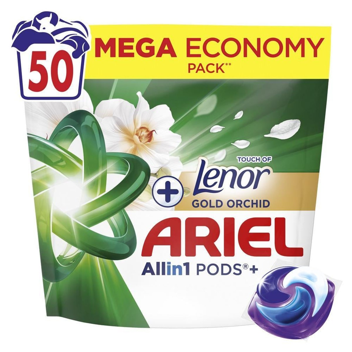 Ariel All-in-1 PODS +Touch of Lenor Gold Orchid prací kapsle