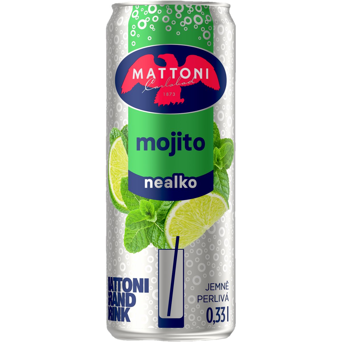 Mattoni Nealko drink mojito plech