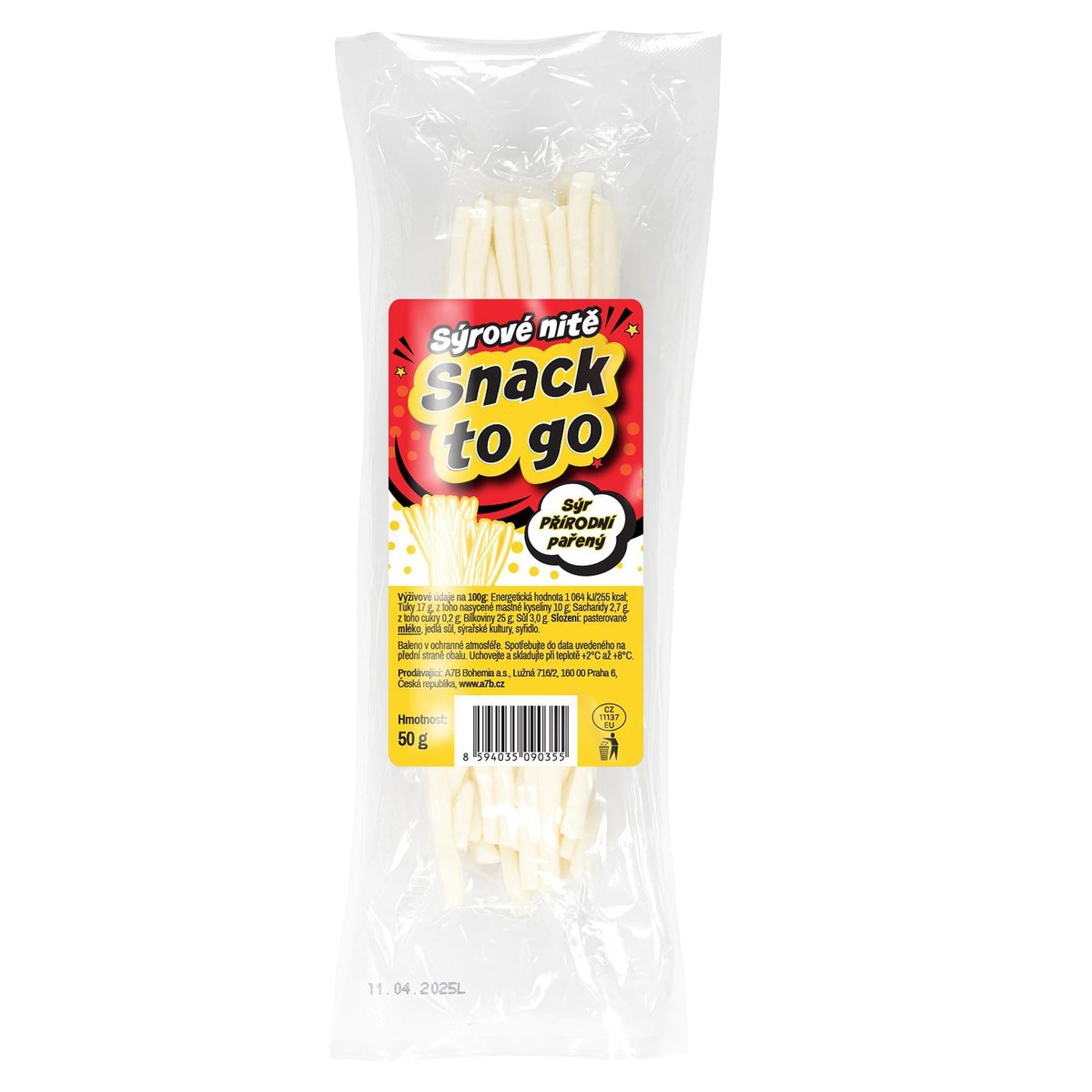 Snack To Go Sýrové nítě přírodní