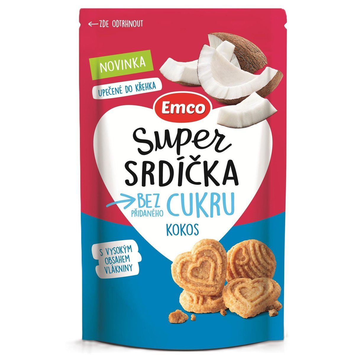 Emco Super srdíčka kokos