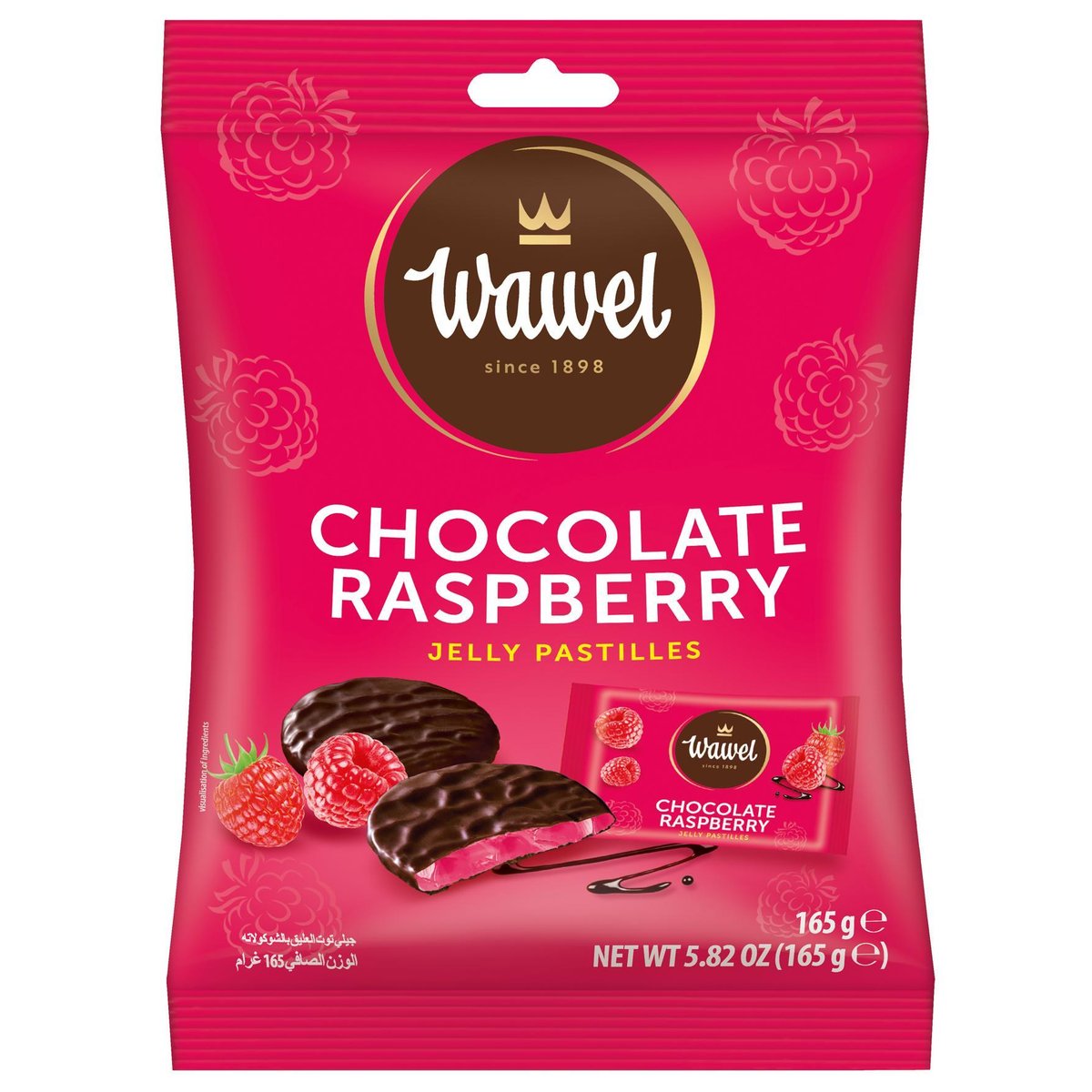 Wawel Čokoládové pastilky raspberry