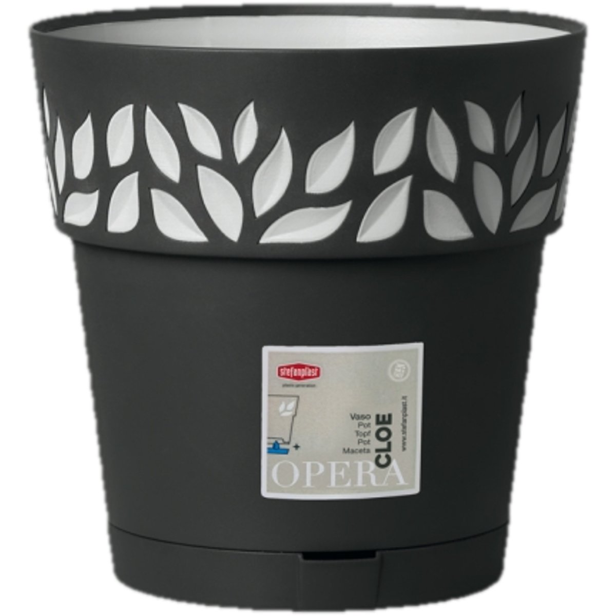 Obal na květník CLOE samozavlažovací plastový d15x15 cm