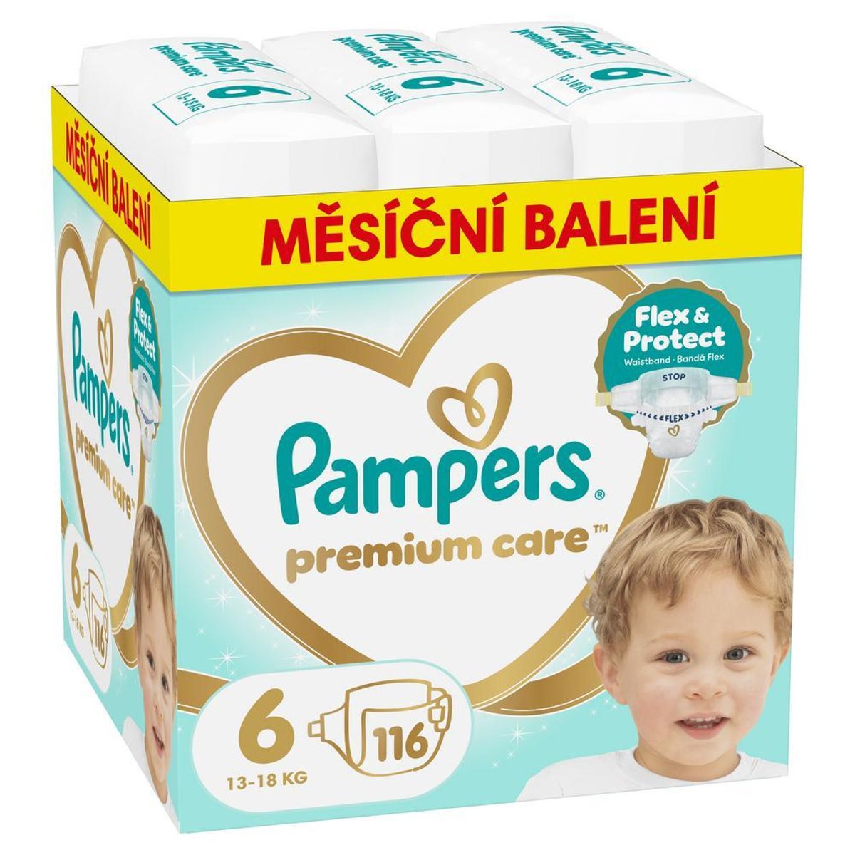 Pampers Premium Care jednorázové plenky 6 (13–18 kg)