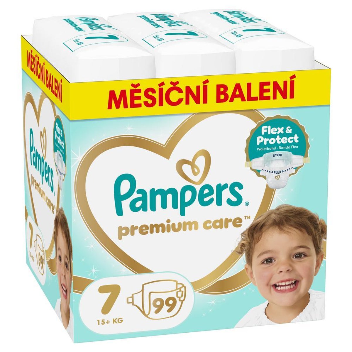 Pampers Premium Care jednorázové plenky 7 (15+ kg)