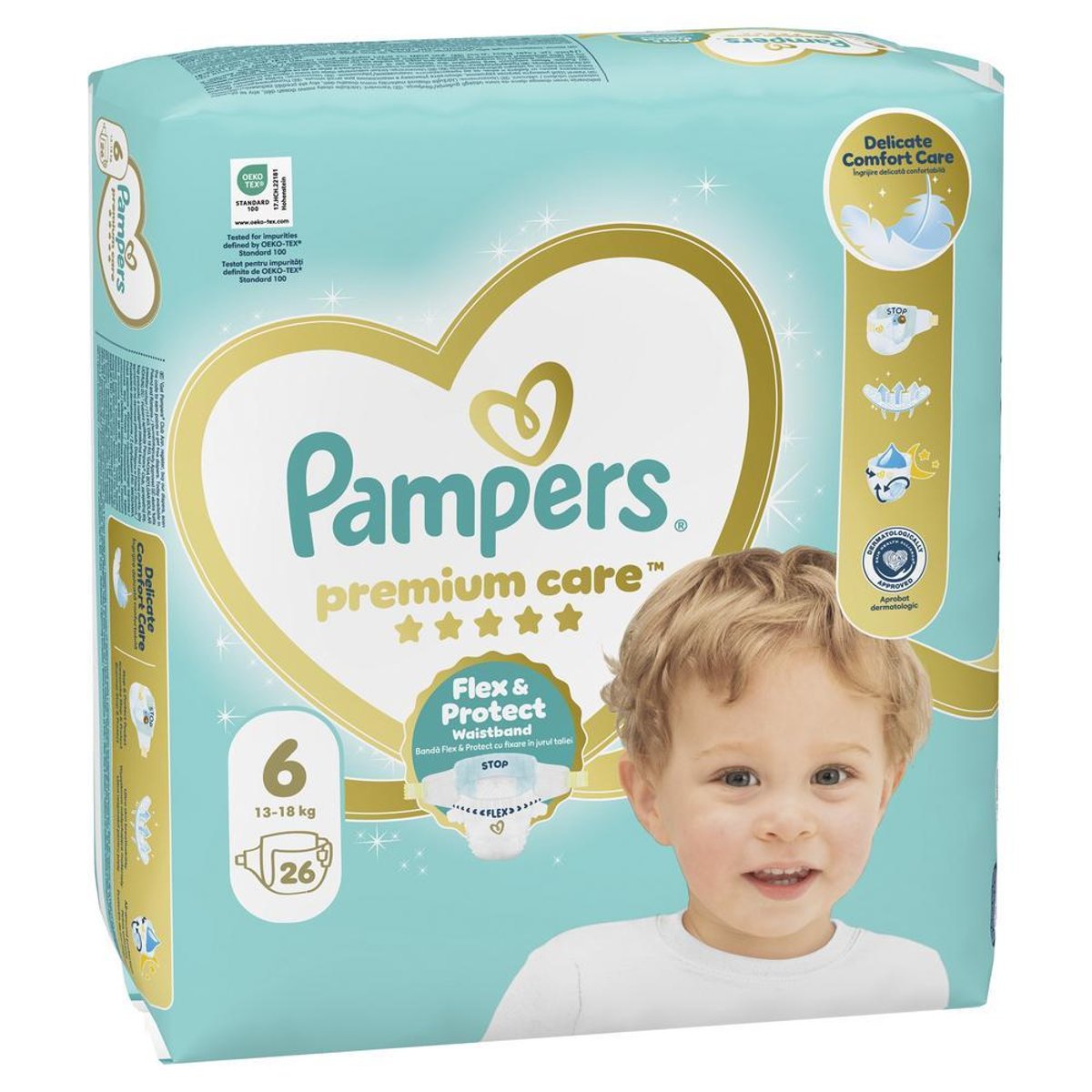 Pampers Premium Care jednorázové plenky 6 (13–18 kg)