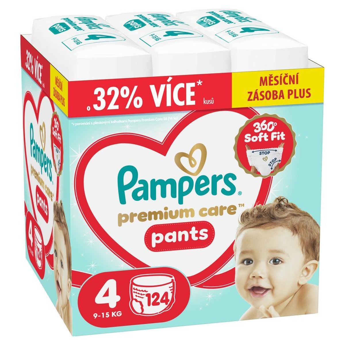 Pampers Pants Premium Care plenkové kalhotky 4 (9–15 kg)