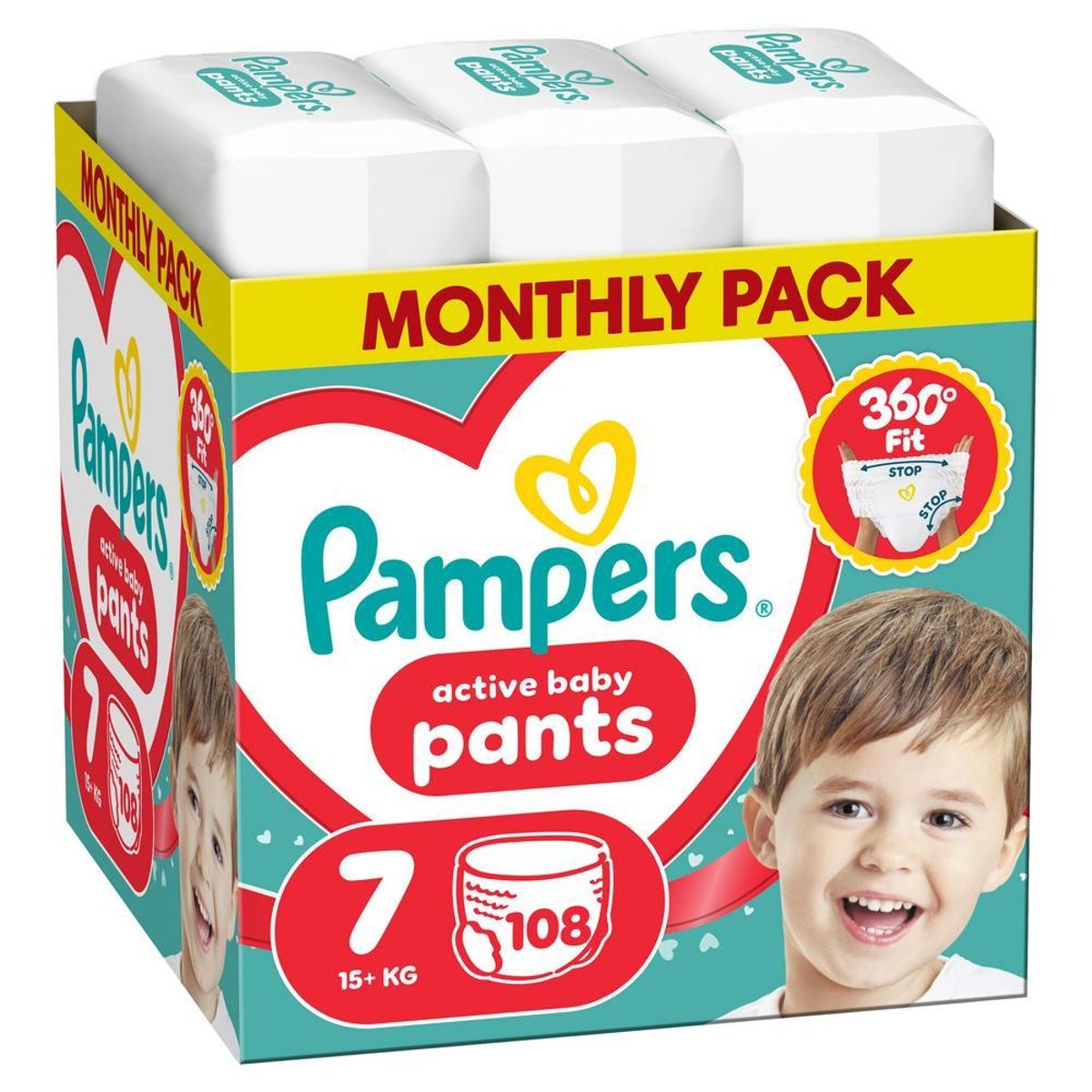 Pampers Active Baby plenkové kalhotky 7 (15+ kg)