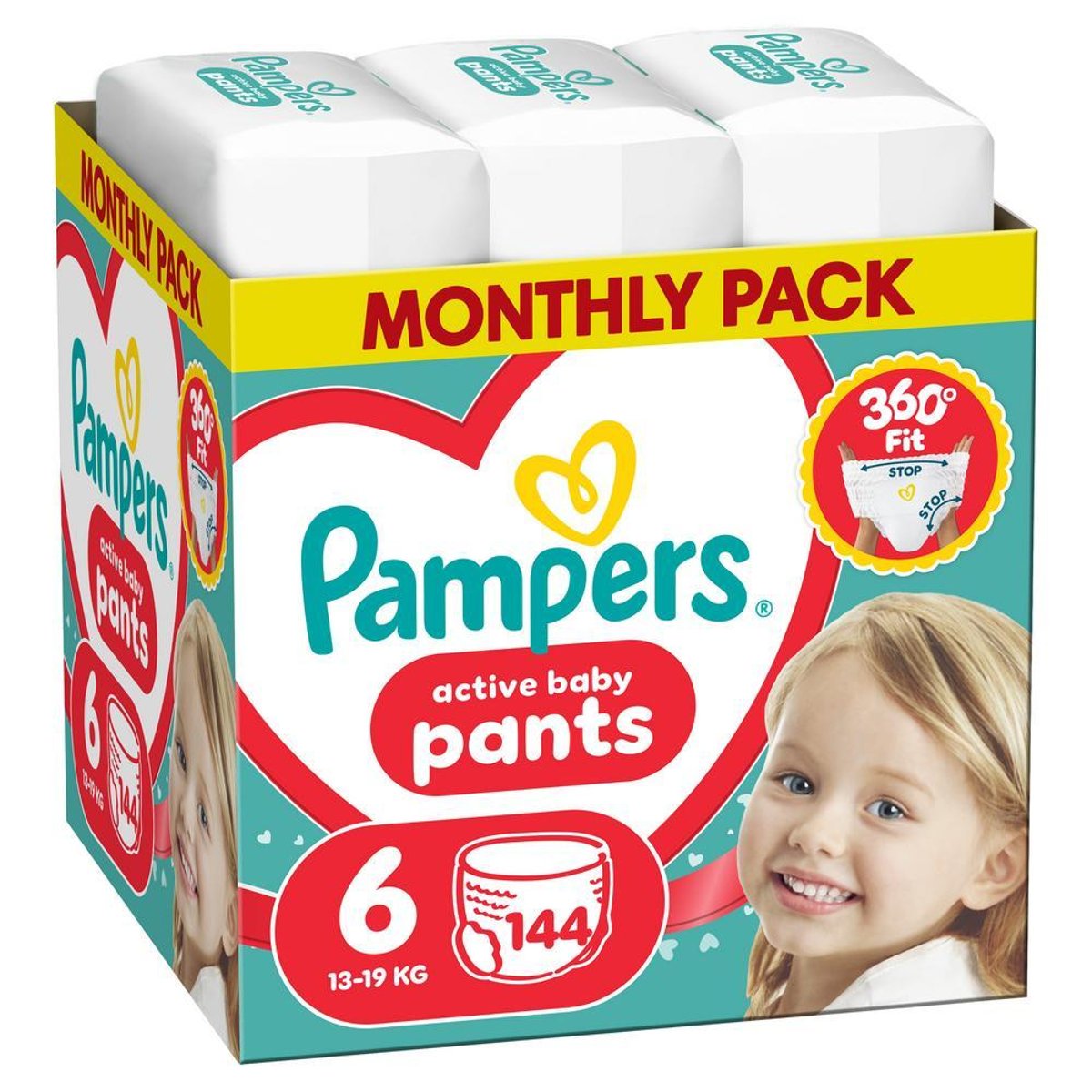 Pampers Active Baby plenkové kalhotky 6 (13–19 kg)