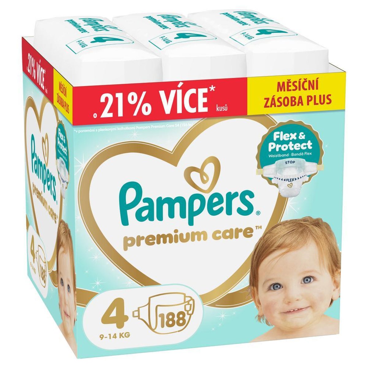 Pampers Premium Care jednorázové plenky 4 (9–14 kg)