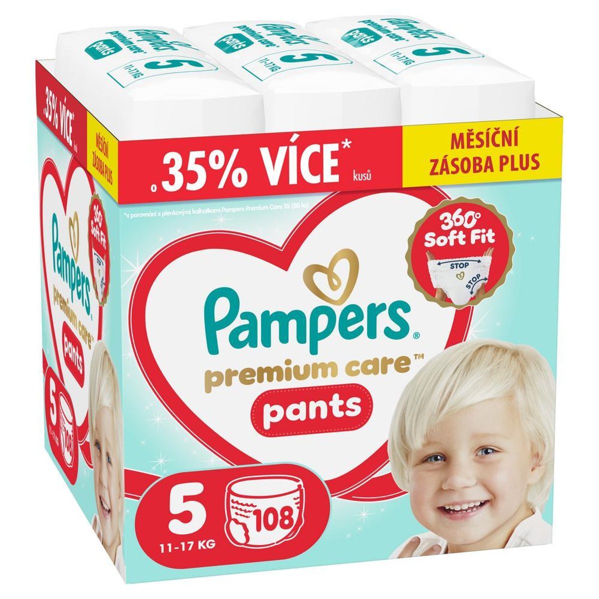Pampers Pants Premium Care plenkové kalhotky 5 (11–17 kg)