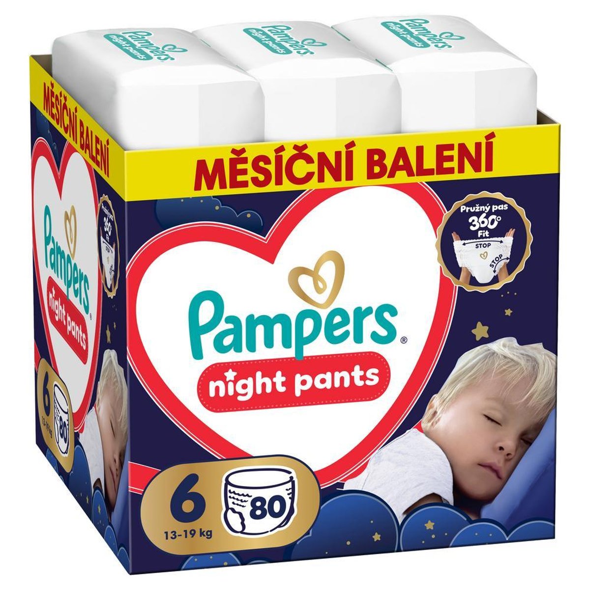 Pampers Pants Night plenkové kalhotky 6 (13–19 kg)