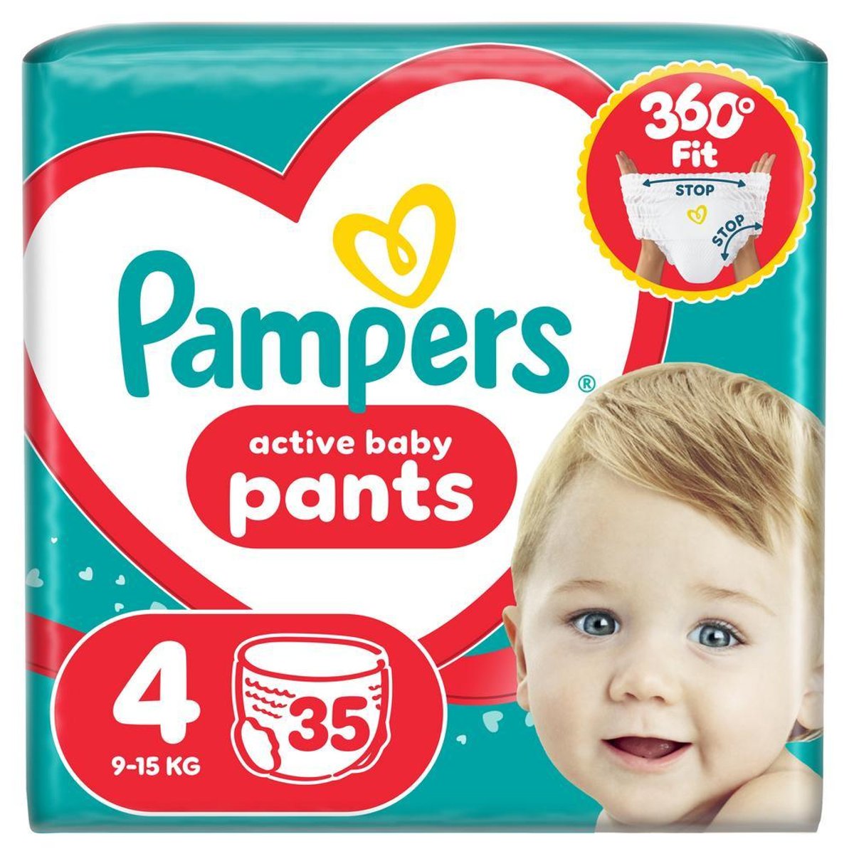 Pampers Active Baby plenkové kalhotky 4 (9–15 kg)