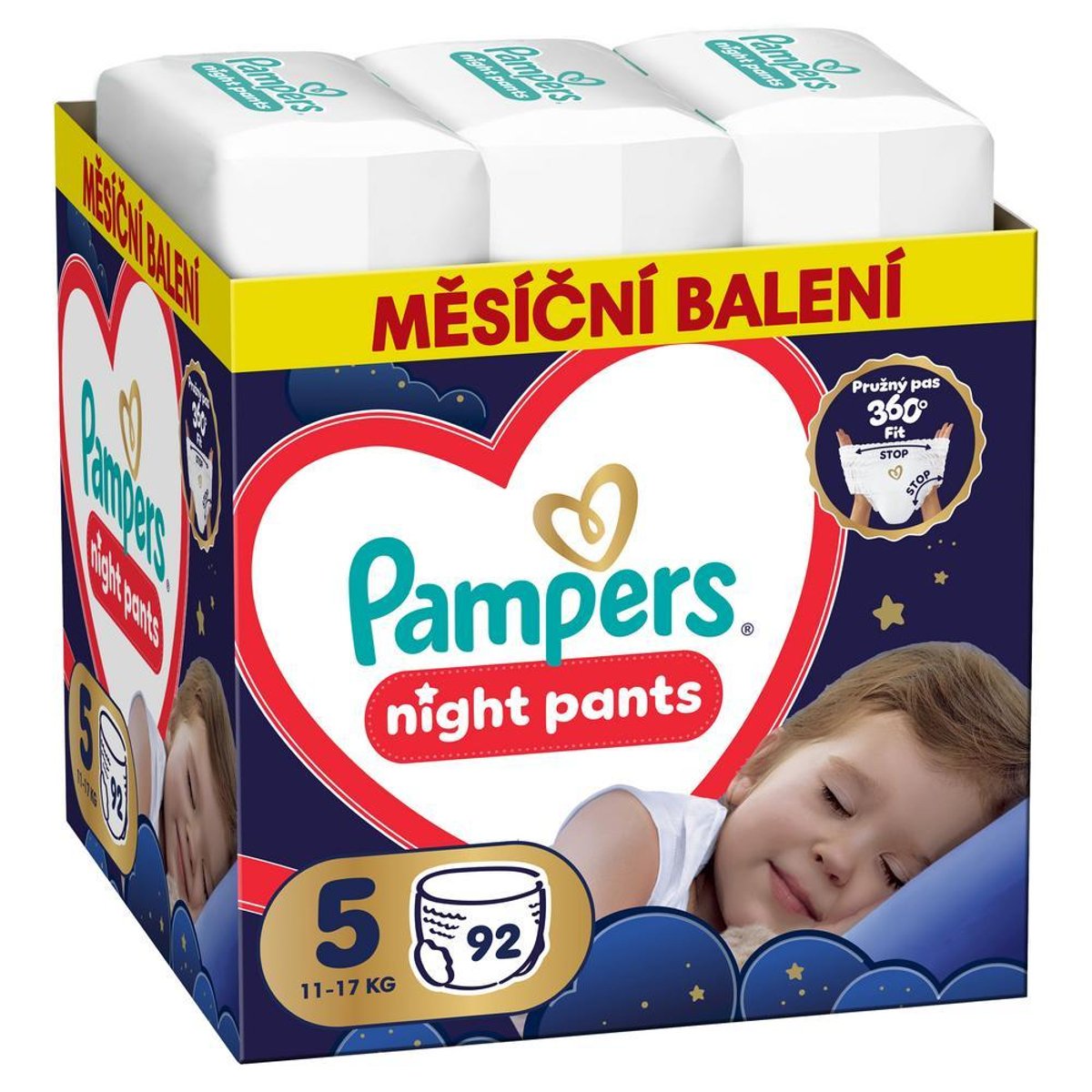 Pampers Pants Night plenkové kalhotky 5 (11–17 kg)