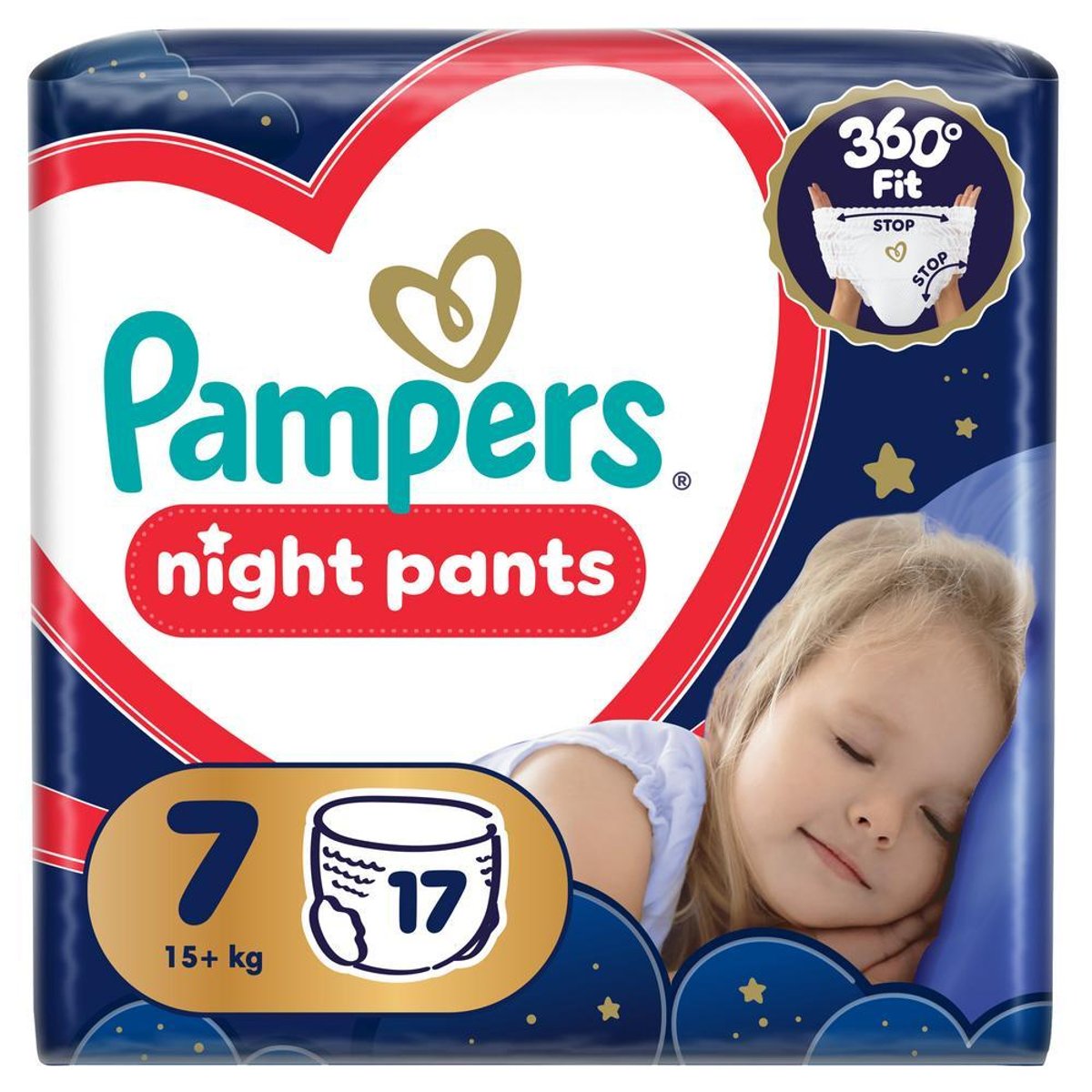 Pampers Pants Night plenkové kalhotky 7 (15+ kg)