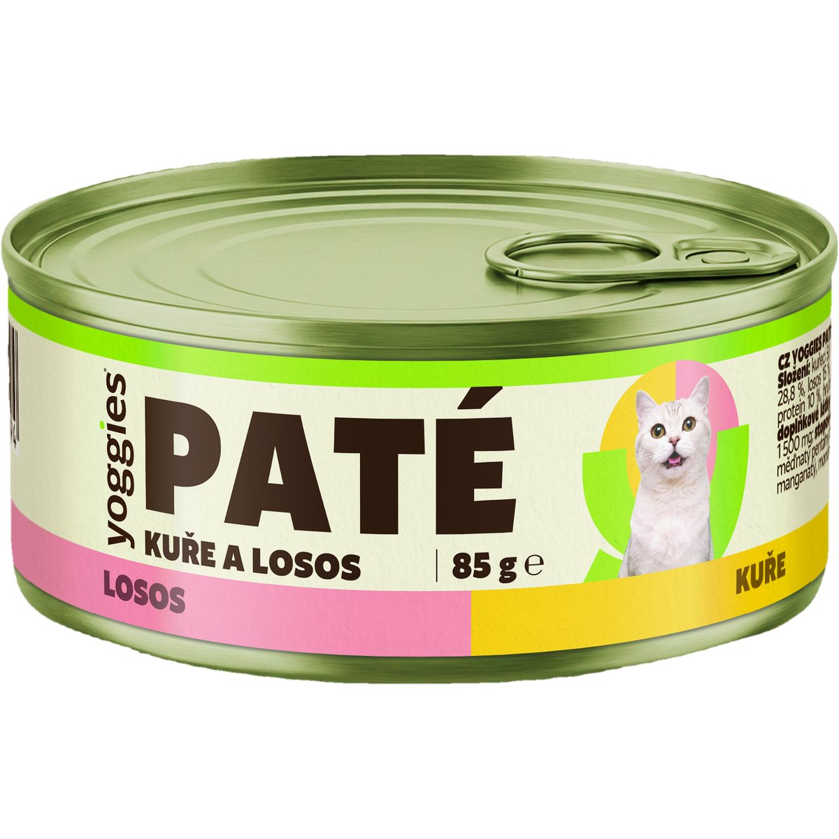 Yoggies Paté pro kočky kuře s lososem