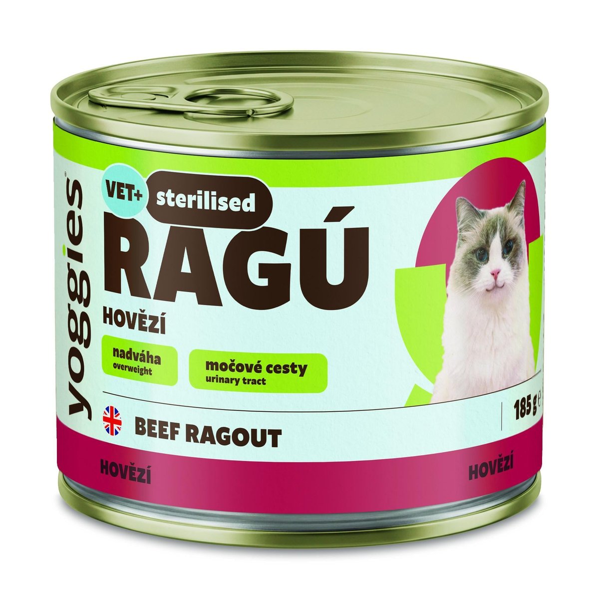 Yoggies Ragú pro kastrované kočky hovězí monoprotein