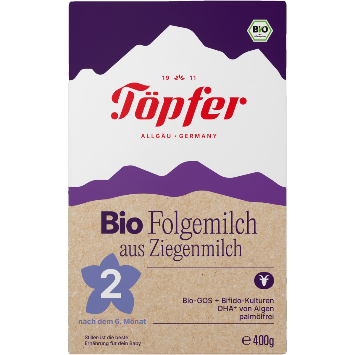 Töpfer BIO Pokračovací mléčná kojenecká výživa 2 z kozího mléka