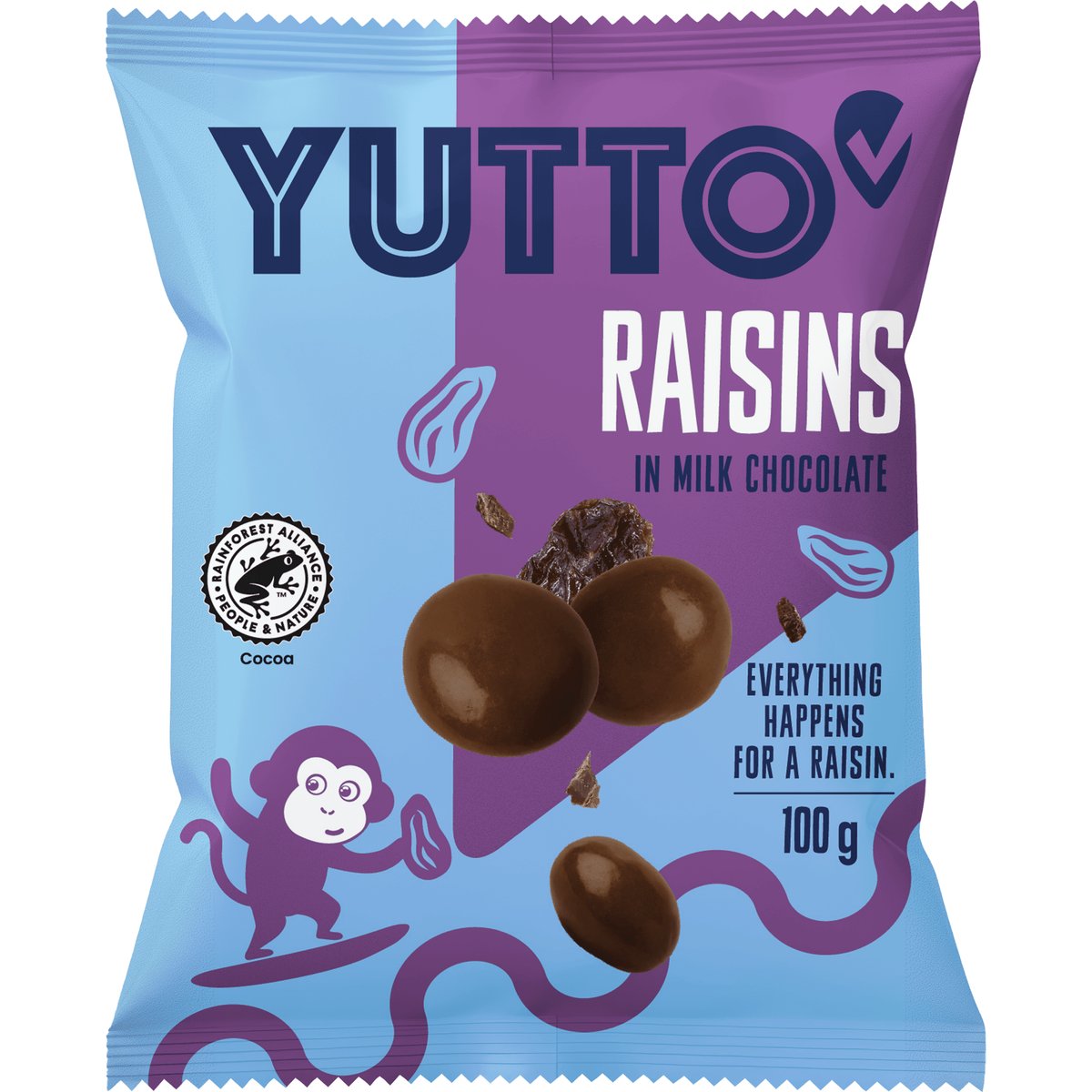 Yutto Rozinky v mléčné čokoládě