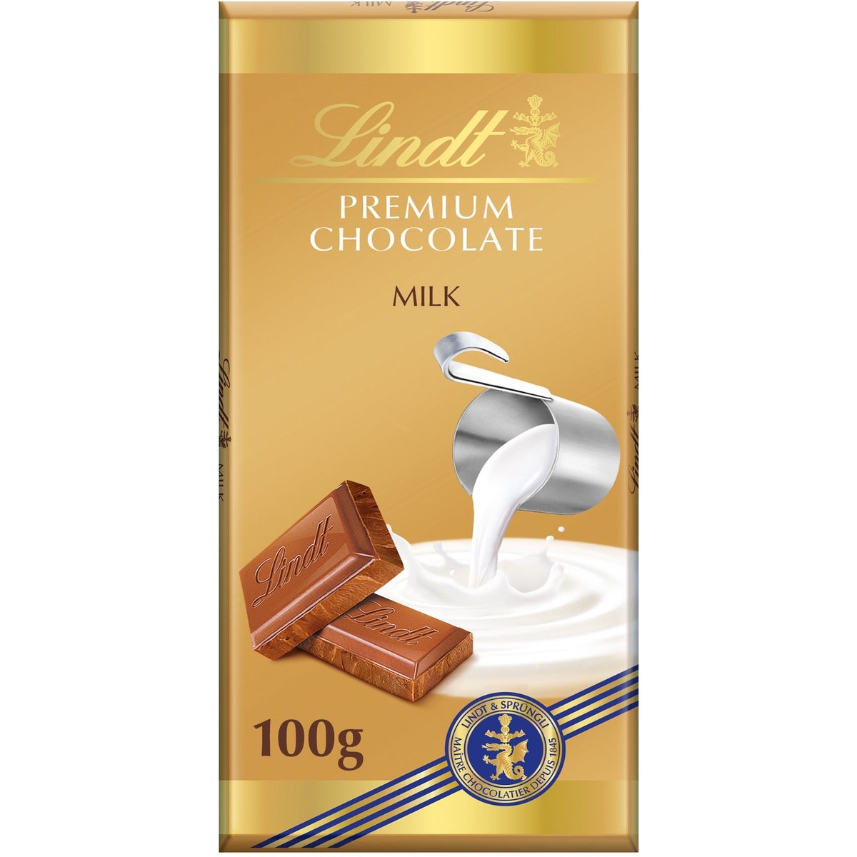 Levně Lindt Čokoláda Gold Tablet Premium Mléčná