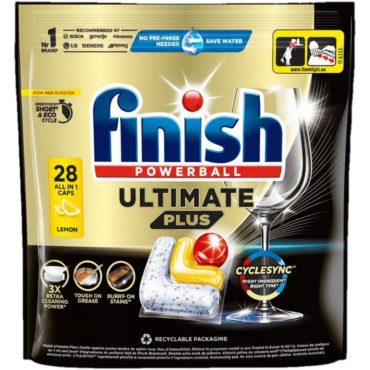 Finish Ultimate Plus All in 1 Lemon kapsle do myčky nádobí