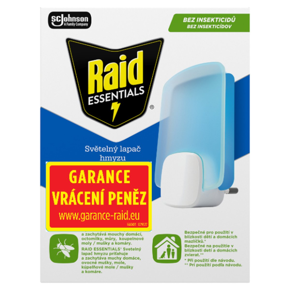 Raid Essentials Světelný lapač hmyzu