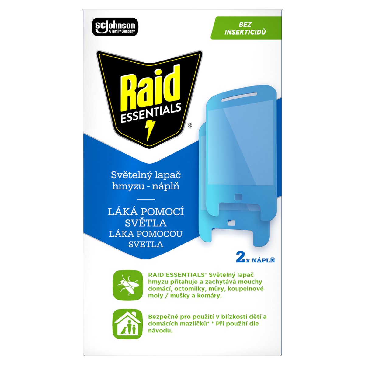 Raid Essentials Světelný lapač hmyzu, náplň