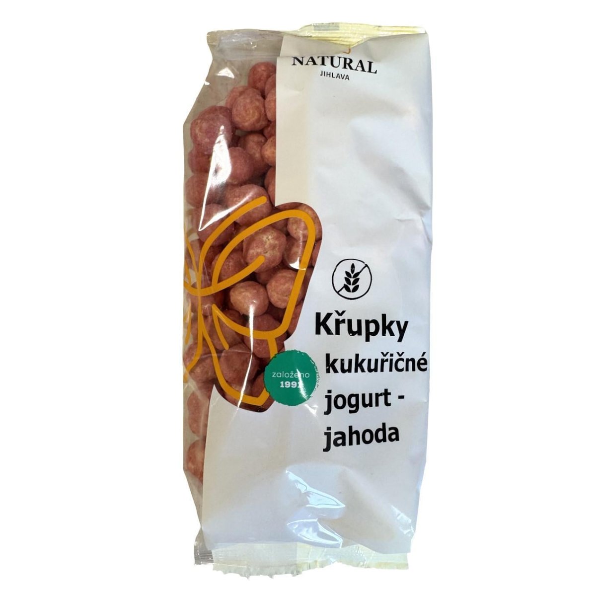 Natural Jihlava Křupky kukuřičné jogurt - jahoda