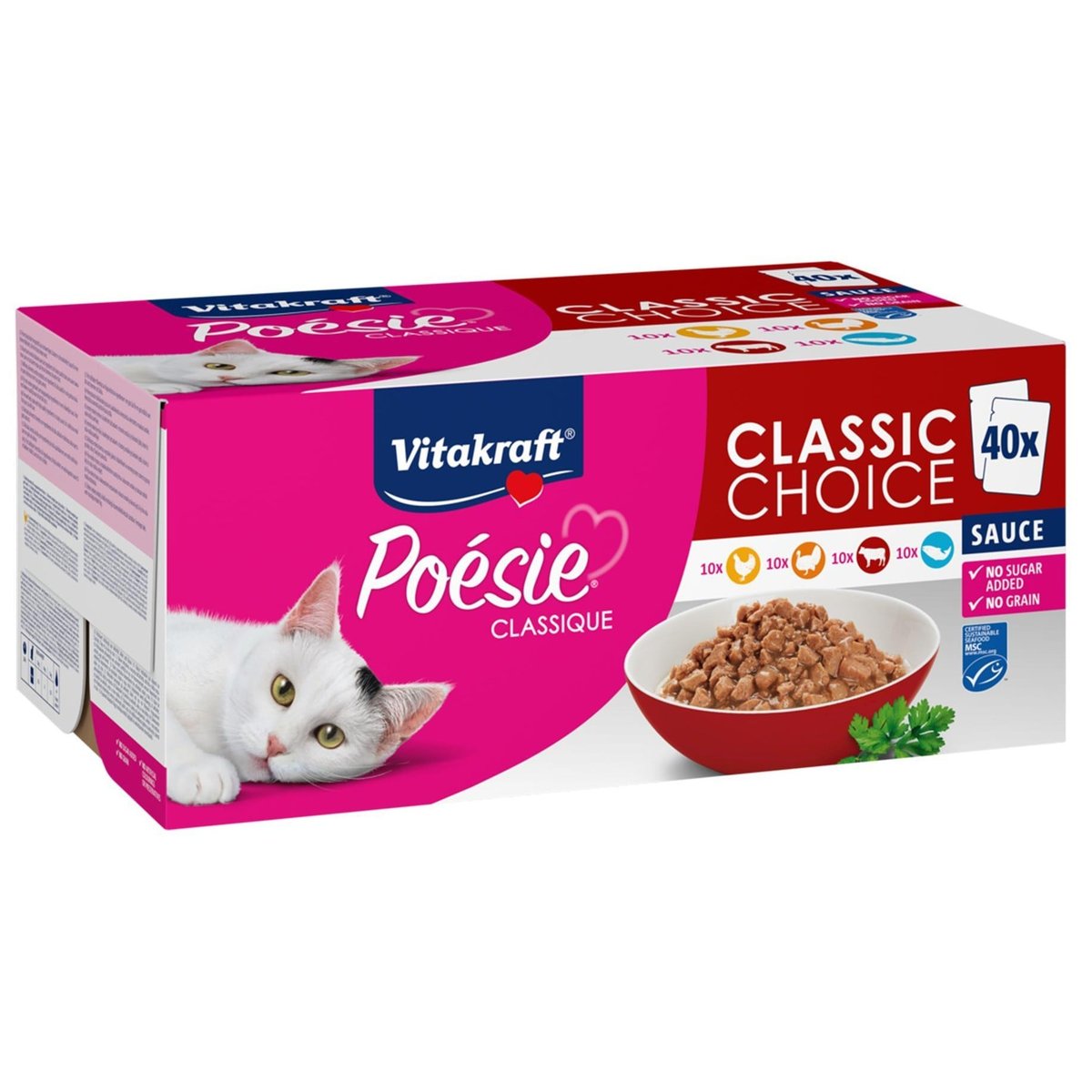 Vitakraft Poésie Classique Big Pack pro dospělé kočky 40×85 g